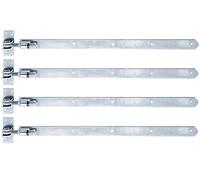 Alberts 823603 Penture | droite, bout arrondi, réglable de 30 mm | galvanisée, en bleu | 660 x 40 mm | kit de 4