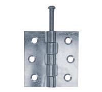 Alberts 823702 Lot de 25 charnières carrées galvanisées Bleu glavanique 63 x 63 mm
