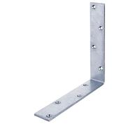 Alberts 823986 Lot de 10 équerres étroites - Galvanisé bleu - 200 x 200 x 40 mm
