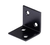 Alberts 824433 Equerre large - zinguée - noire - plastifiée - 30 x 30 x 30 mm | kit de 50