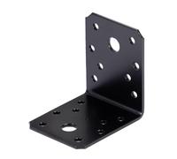 Alberts 824655 Equerre d'assemblage - galvanisée - noire - plastifiée - 70 x 70 x 55 mm | kit de 20