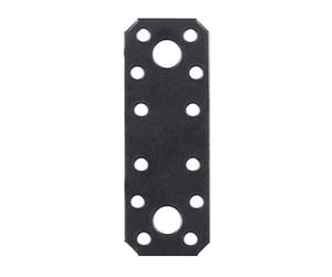 Alberts 824839 Platine d'assemblage - galvanisée - noire - plastifiée - 96 x 35 x 2,5 mm | kit de 50