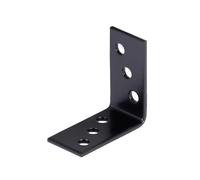 Alberts 824853 Équerre d'assemblage - noire - plastifiée - 40 x 40 x 20 mm | kit de 100