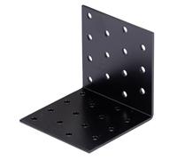 Alberts 824907 Équerre d'assemblage - noire - plastifiée - 80 x 80 x 80 x 2,5 mm | kit de 25