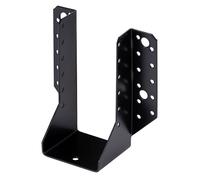 Alberts 825003 Sabot de charpente - type A, ailes extérieures - noir - plastifié - 76 x 152 mm | kit de 16