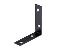Alberts 825089 Equerre de chaise - galvanisée - anodisée noire - plastifiée - 60 x 60 x 16 mm | kit de 100