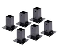 Alberts 825195 Ancre à visser - noire - plastifiée - 71 x 71 mm | kit de 6