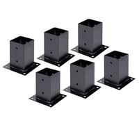 Alberts 825201 Ancre à visser - noire - plastifiée - 91 x 91 mm | kit de 6