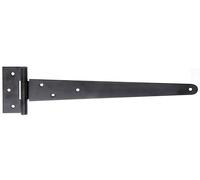 Alberts 829933 Penture anglaise | laque noire pour immersion | penture 348 x 46 mm | charnière 90 x 40 mm | kit de 10