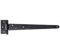 Alberts 829957 Penture anglaise | laque noire pour immersion | penture 495 x 46 mm | charnière 90 x 40 mm | kit de 10