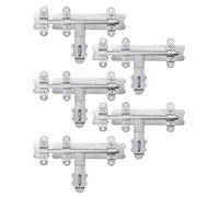Alberts 830984 Lot de 5 loquets de serrure à boulon | avec poignée ronde et boucle fixée | galvanisé | passivé par couche épaisse | plaque 280 x 60 mm | boulon 16 mm | longueur totale 340 mm | lot de