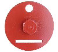 Alberts 831998 Outil pour ancre à visser pour équerre pour clôture tressée | phosphaté au zinc, en rouge rubis RAL 3003 | Ø60 mm | kit de 10