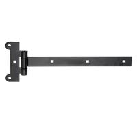 Alberts 837259 Penture anglaise | avec goupille pressée | laque noire pour immersion | penture 291 x 30 mm | charnière 115 x 45 mm | kit de 10