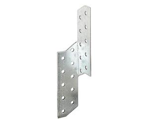Alberts 837419 Équerre renvoyée | utilisable à gauche | galvanisée Sendzimir | 32 x 32 x 170 mm | kit de 100