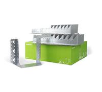 Alberts 837495 Support U | type A, paquet pour artisans | galvanisé Sendzimir | 140 x 180 mm | kit de 20