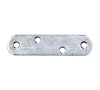 Alberts 837891 Platine d'assemblage | avec extrémités arrondies | galvanisée, en bleu | 77 x 19 mm | kit de 20