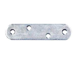 Alberts 837891 Platine d'assemblage | avec extrémités arrondies | galvanisée, en bleu | 77 x 19 mm | kit de 20