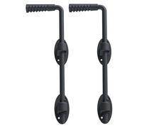 Alberts 839154 Verrou baïonnette Ovado | galvanisé, plastifié, en gris graphite | taille 400 x 16 mm | kit de 2