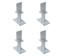 Alberts 839781 T- Pfostenträger m.Steg Support de Poteau en T avec chevalet, argenté