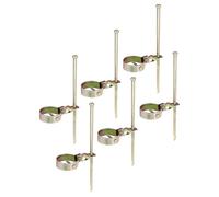 Alberts 842994 Ancrage pour balançoire | pour fixation au sol | galvanisé en jaune | longueur 390 mm | collier Ø 80 mm | kit de 6