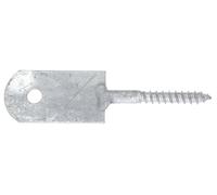 Alberts 843540 Support de barre de clôture avec filetage en bois | galvanisé à chaud | à visser | 120/8 x 60 mm | kit de 20