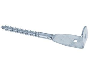 Alberts 843823 Support pour clôture tressée | forme de vis à lame | électro-galvanisé, passivé à couche épaisse | longueur totale 160 mm | kit de 20