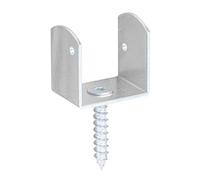 Alberts 843878 Support de clôture tressé en forme de U | en différentes versions | électro-galvanisé, passivé à couche épaisse | hauteur totale 83 mm | kit de 100