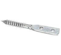 Alberts 843915 Support pour clôture tressée | forme de vis à lame | électro-galvanisé, passivé à couche épaisse | longueur totale 77 mm | kit de 25