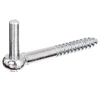 Alberts 844752 Gond à visser | crochet en J, avec filetage coupé | électro-galvanisé, passivé à couche épaisse | cote axe Ø10 mm | longueur 120 mm | kit de 10