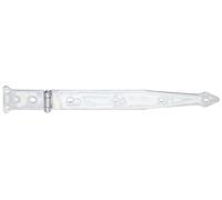 Alberts 845551 Elingue de jet | avec tige rivetée | électro-galvanisé, passivé à couche épaisse | penture 302 x 35 mm | charnière 77 x 48 mm | kit de 10