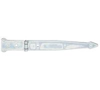 Alberts 845568 Penture charnière | avec goupille rivetée | électro-galvanisé, passivé à couche épaisse | penture 300 x 45 mm | charnière 101 x 63 mm | kit de 10