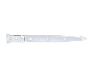 Alberts 845575 Elingue de jet | avec tige rivetée | électro-galvanisé, passivé à couche épaisse | penture 400 x 45 mm | charnière 101 x 63 mm | kit de 10