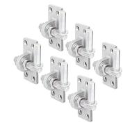 Alberts 846015 Gond à visser | réglable de 20 mm | électro-galvanisé, passivé à couche épaisse | cote axe Ø16 mm | platine 105 x 45 mm | kit de 6