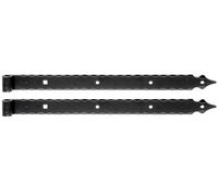 Alberts 846121 Charnière de magasin | en différentes versions | noir | rouleau Ø16 mm | taille 600 x 45 mm | kit de 2