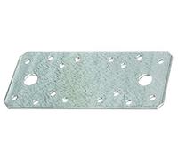 Alberts 846336 Platine d'assemblage | galvanisée Sendzimir | 133 x 55 mm | kit de 50