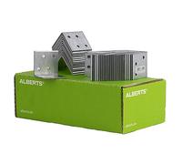 Alberts Équerre d'assemblage 846442 – galvanisée Sendzimir 40×40×40 mm – kit de 50
