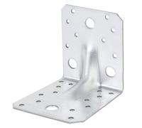 Alberts 846626 Équerre d'assemblage renforcée avec nervure | galvanisée Sendzimir | 105 x 105 x 90 mm | kit de 24