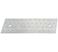 Alberts 847265 Plaque multi-trous | galvanisée Sendzimir | 240 x 80 mm | kit de 25