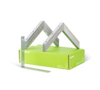 Alberts 847456 Équerre de chaise | galvanisé Sendzimir | 150 x 150 x 25 mm | kit de 20