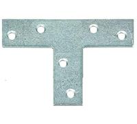 Alberts 847708 Platine d'assemblage | en forme de T | galvanisée Sendzimir | 70 x 50 x 16 mm | kit de 50