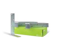 Alberts 847890 Équerre de poutre électro-galvanisé, passivé à couche épaisse 100 x 200 x 40 mm kit de 20