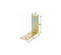 Alberts 847920 Lot de 10 équerres de poutre - Équerre identique - Galvanisé - passivé par couche épaisse - 200 x 200 x 40 mm