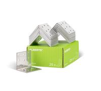 Alberts 848248 Équerre multi-trous | acier inoxydable | 60 x 60 x 60 mm | kit de 25