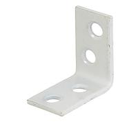 Alberts 848439 Equerre de chaise | blanc plastifié | 25 x 25 x 14 mm | kit de 40