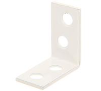 Alberts 848828 Équerre de chaise | plastifiée, en blanc | 60 x 60 x 16 mm | kit de 50