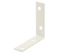 Alberts 848842 Équerre de chaise | plastifiée, en blanc | 60 x 60 x 16 mm | kit de 40
