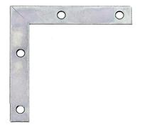 Alberts 848996 Équerre de meuble | galvanisé Sendzimir | 75 x 75 x 12 mm | kit de 40