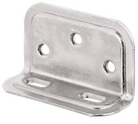 Alberts 849542 Équerre large | emboutie, avec trou oblong | électro-galvanisé, passivé à couche épaisse | 25 x 40 x 70 mm | kit de 20