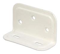 Alberts 849573 Équerre large | emboutie, avec trou oblong | plastifiée, en blanc | 25 x 40 x 70 mm | kit de 20