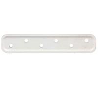Alberts 849696 Platine d'assemblage | emboutie | plastifiée, en blanc RAL 9010 | 180 x 40 mm | kit de 20